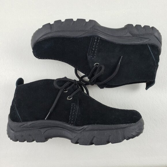 Roper Suede Chukka Ankle Boot Womens 8.5 Black Lace Up Split Toe Casual Western - Picture 6 of 12